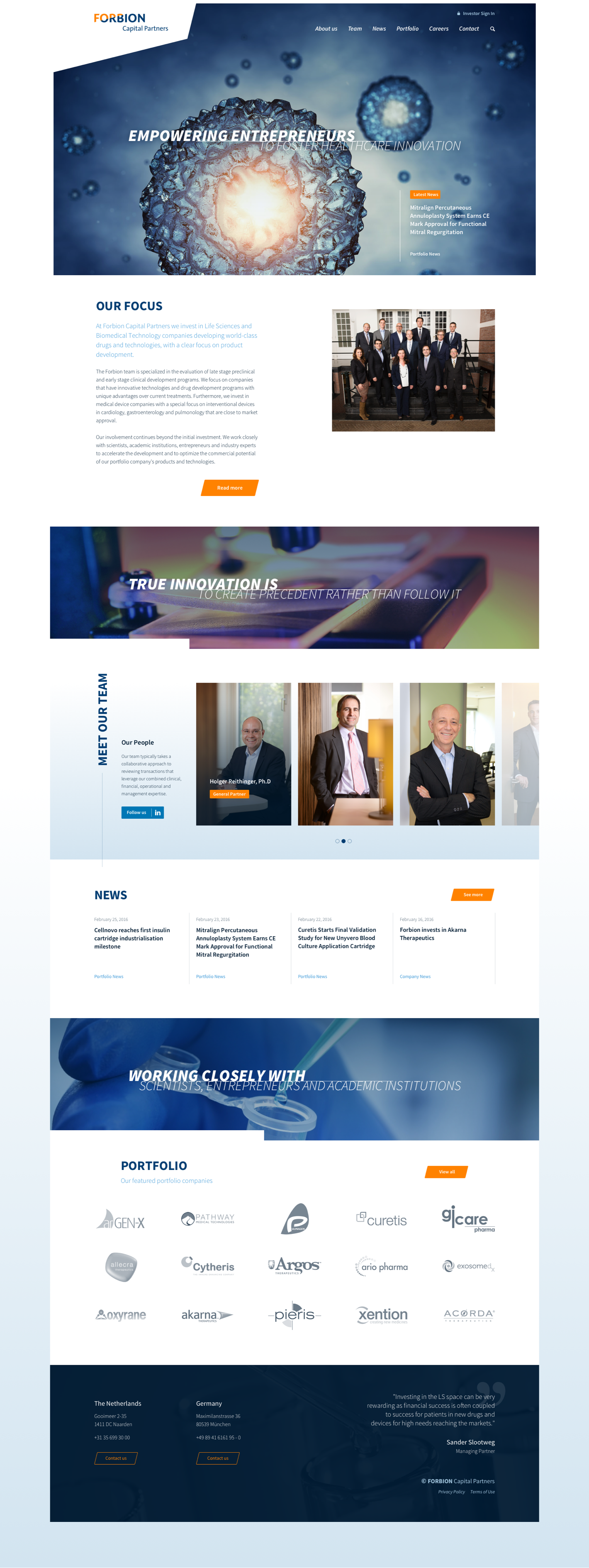Homepage Layout