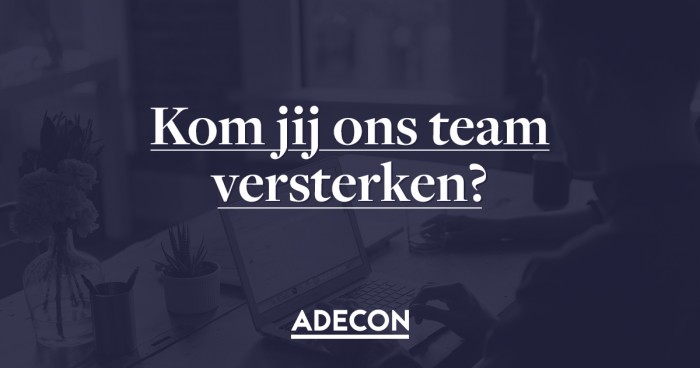 Meegroeien met Adecon? Versterk ons team!