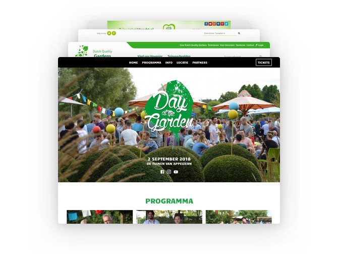 De vele zuster-websites van De Tuinen van Appeltern