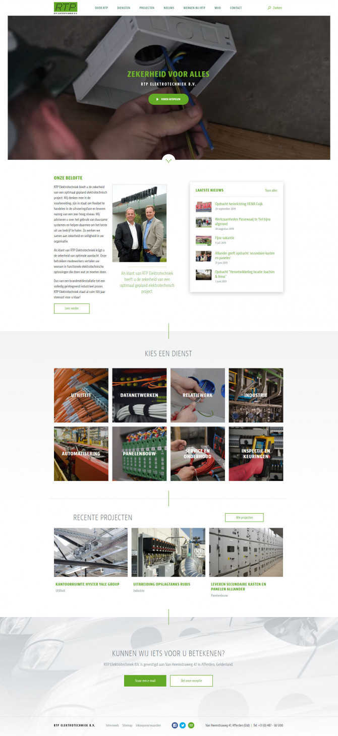 Website RTP Elektrotechniek B.V.