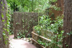 Tuinafscheiding van heidematten