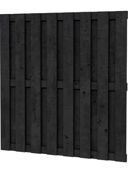 Zwart geïmpregneerd schutting 180 x 180 cm (art. 08080)