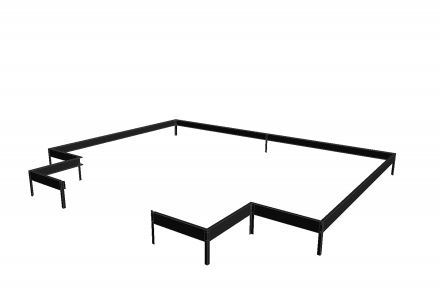 FUNDERING ORANGERY 152, zwart gecoat