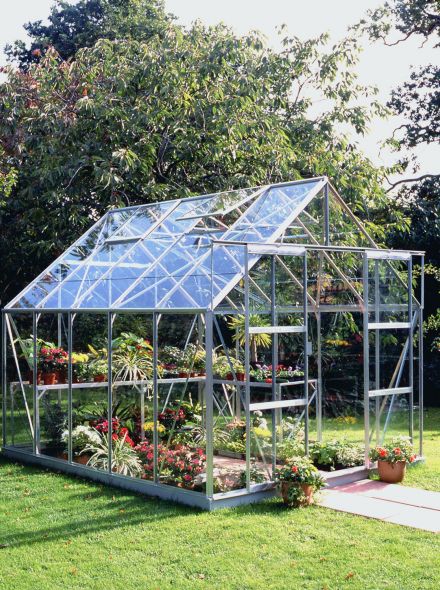 Hobbykas MAGNUM 108, blank aluminium (Tuinkas met tuindersglas)