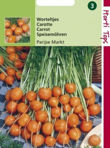 Wortelen Parijse Markt (zaad ronde zomerwortel)