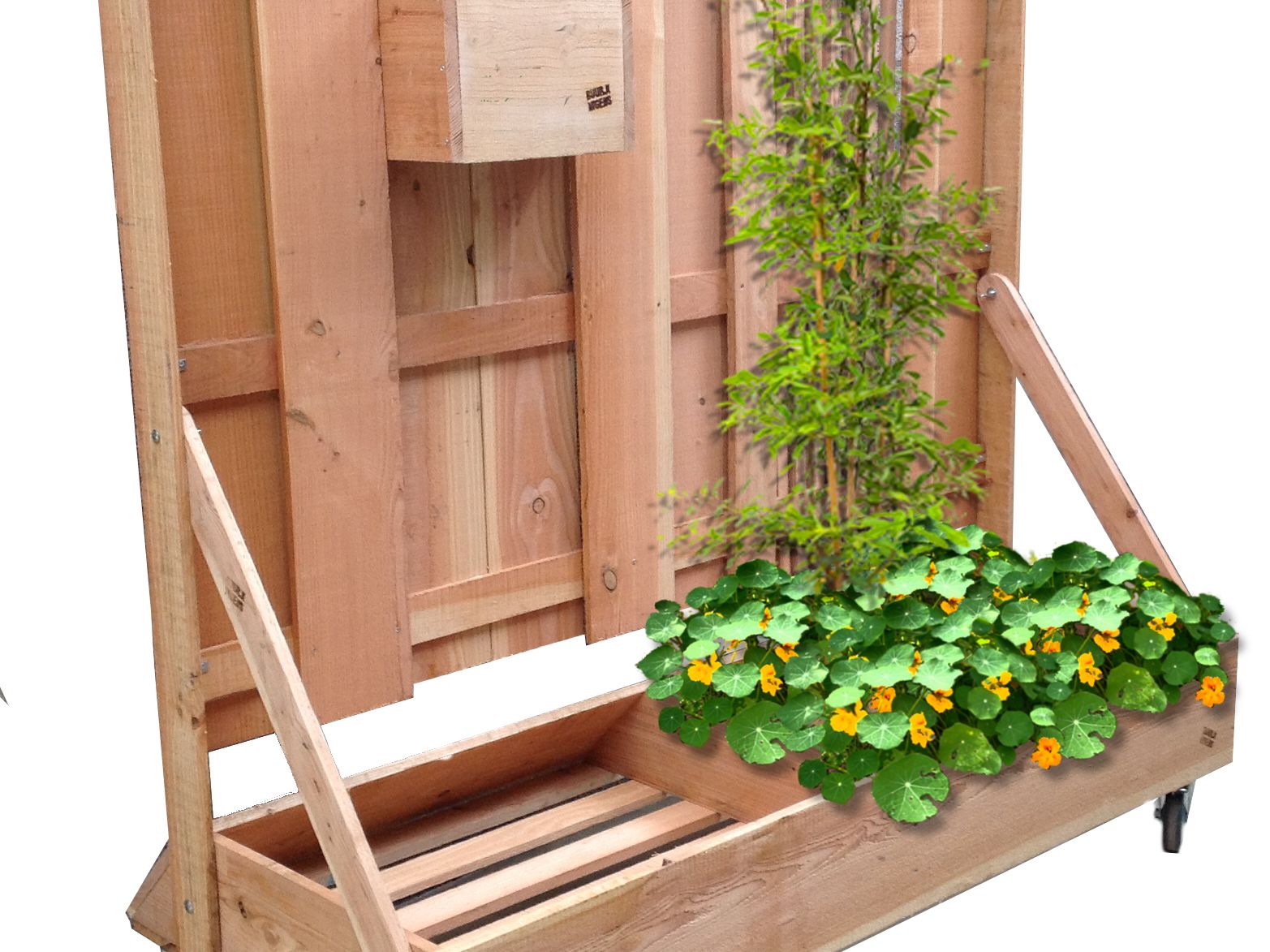 Verrijdbare Schutting Met Trellis En Plantenvak Verplaatsbare Schutting De Tuinen Van Appeltern