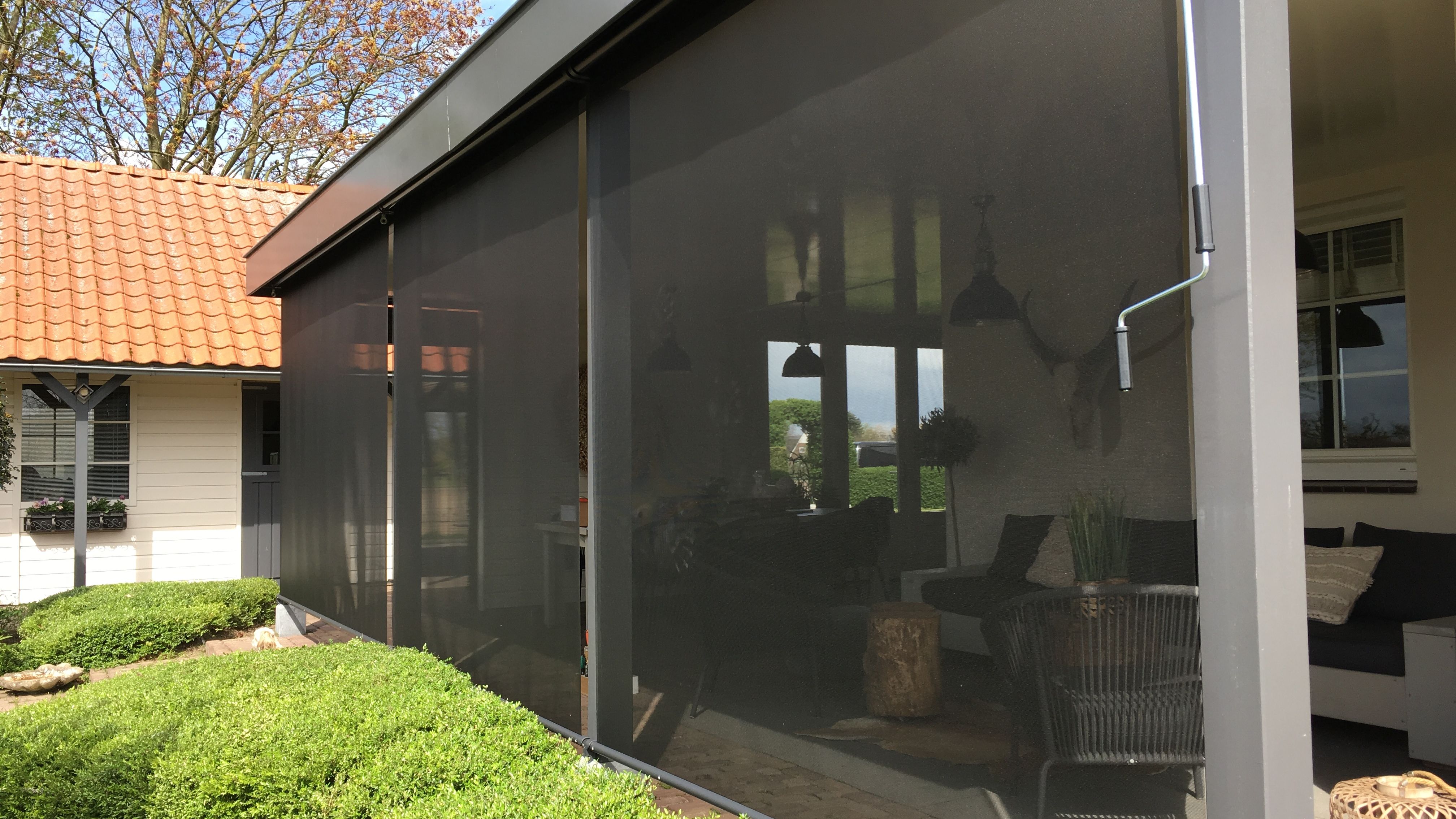 Oprolbaar Windscherm Breedte 351 T M 400 Cm X Lengte 250 Cm Vento Luxxout De Tuinen Van Appeltern