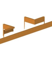 Cortenstaal randafscheiding 300x15x5,1 cm (gezette variant - art. 12005141)
