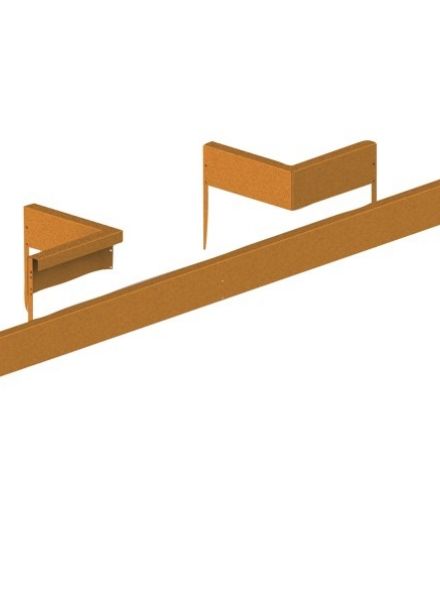 Cortenstaal randafscheiding 300x15x5,1 cm (gezette variant - art. 12005141)