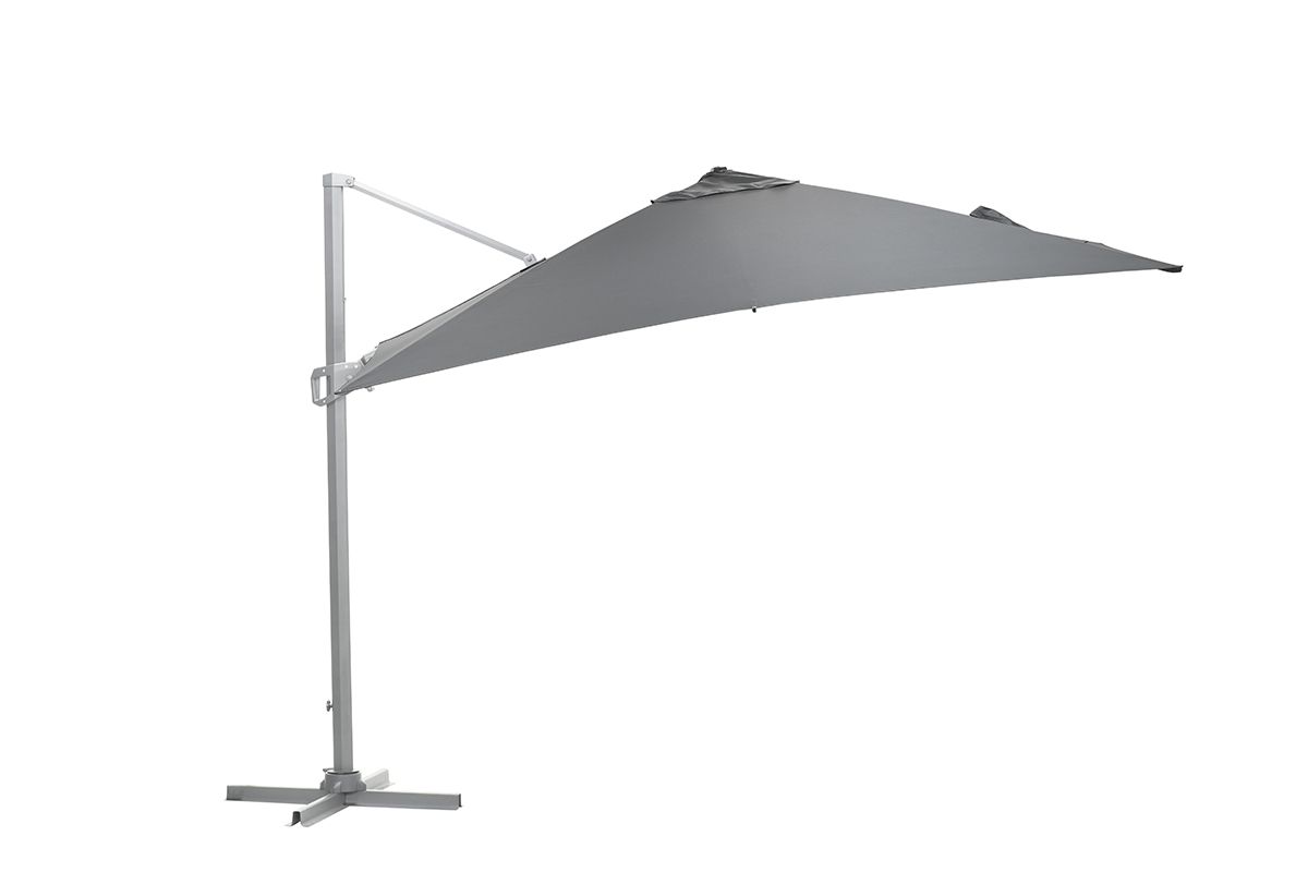 Hawaii parasol 300x300 cm (arctic grey/donker grijs) De Tuinen van