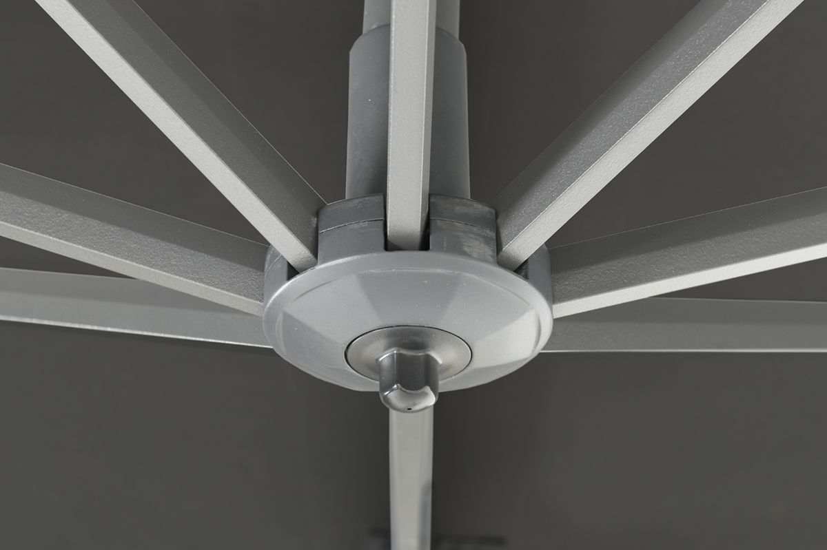 Hawaii parasol 300x300 cm (arctic grey/donker grijs) De Tuinen van