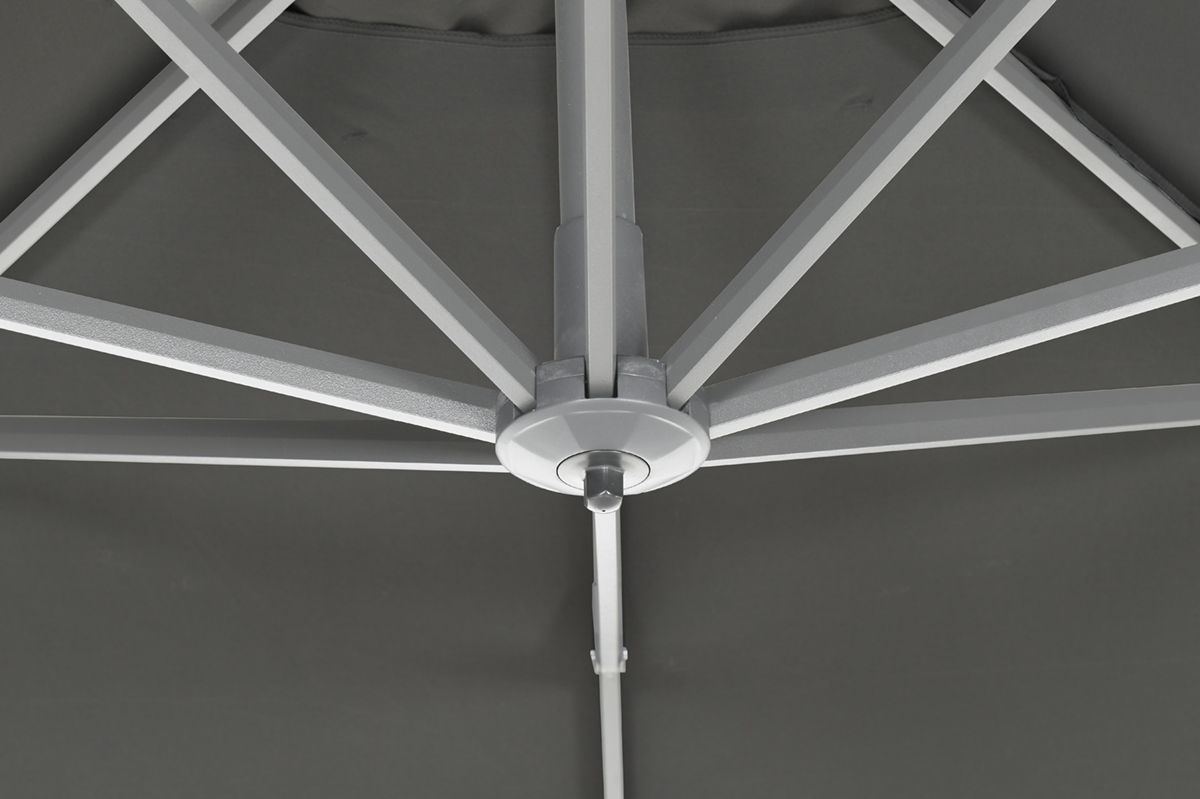 Hawaii parasol 300x300 cm (arctic grey/donker grijs) De Tuinen van