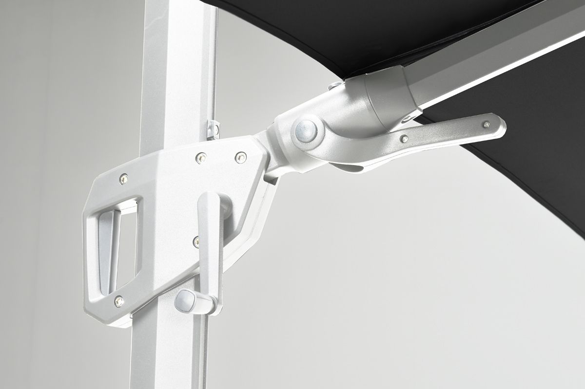 Hawaii parasol 300x300 cm (wit/zwart) De Tuinen van Appeltern