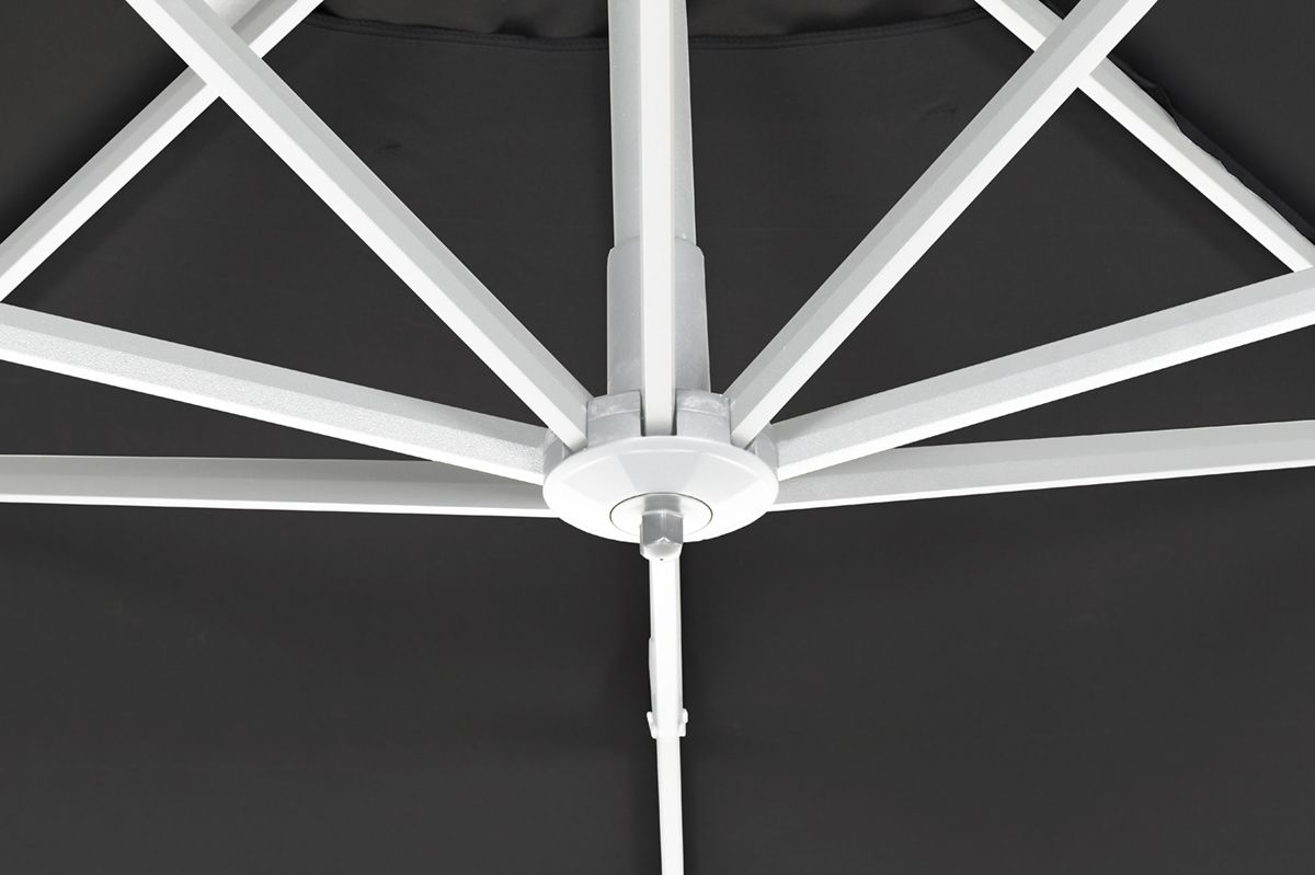 Hawaii parasol 300x300 cm (wit/zwart) De Tuinen van Appeltern