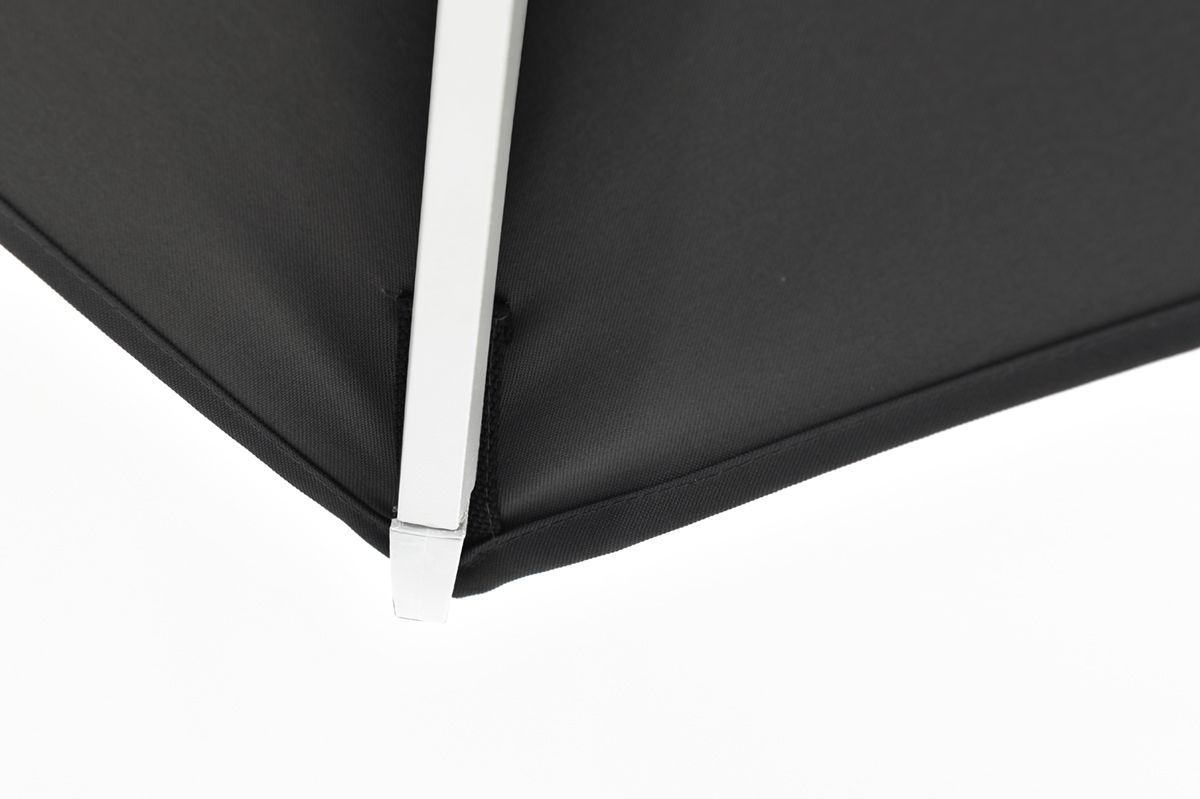 Hawaii parasol 300x300 cm (wit/zwart) De Tuinen van Appeltern