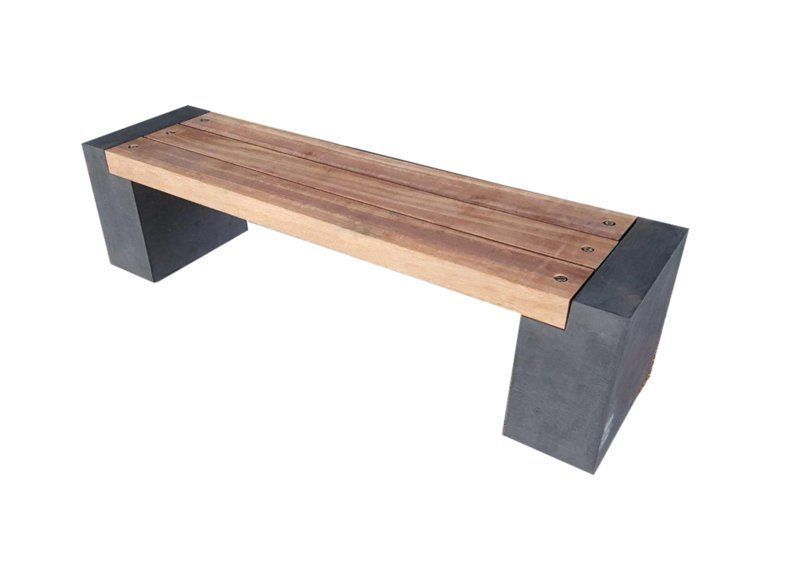 Tuinbank Beton En Geschaafd Hardhout 175x45x45cm Antraciete Voeten De Tuinen Van Appeltern