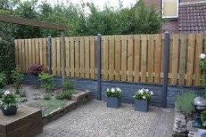 Houten tuinafscheiding