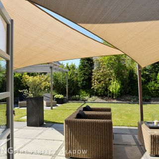 Coolfit schaduwdoek Driehoek 3,6 x 3,6 x 3,6m Zand