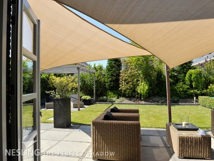 Coolfit schaduwdoek Driehoek 3,6 x 3,6 x 3,6m Zand