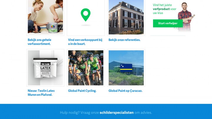 Een nieuwe website voor Global Paint Products