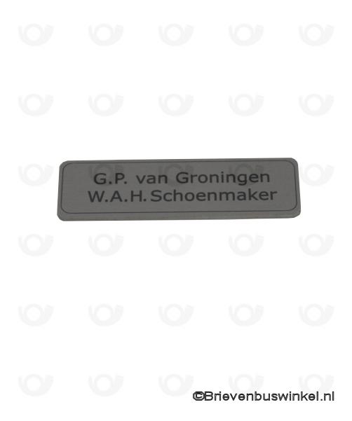 2 mm RVS Naamborden