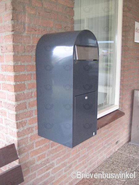 Bobi Jumbo Donkergrijs ral 7016 met RVS klep