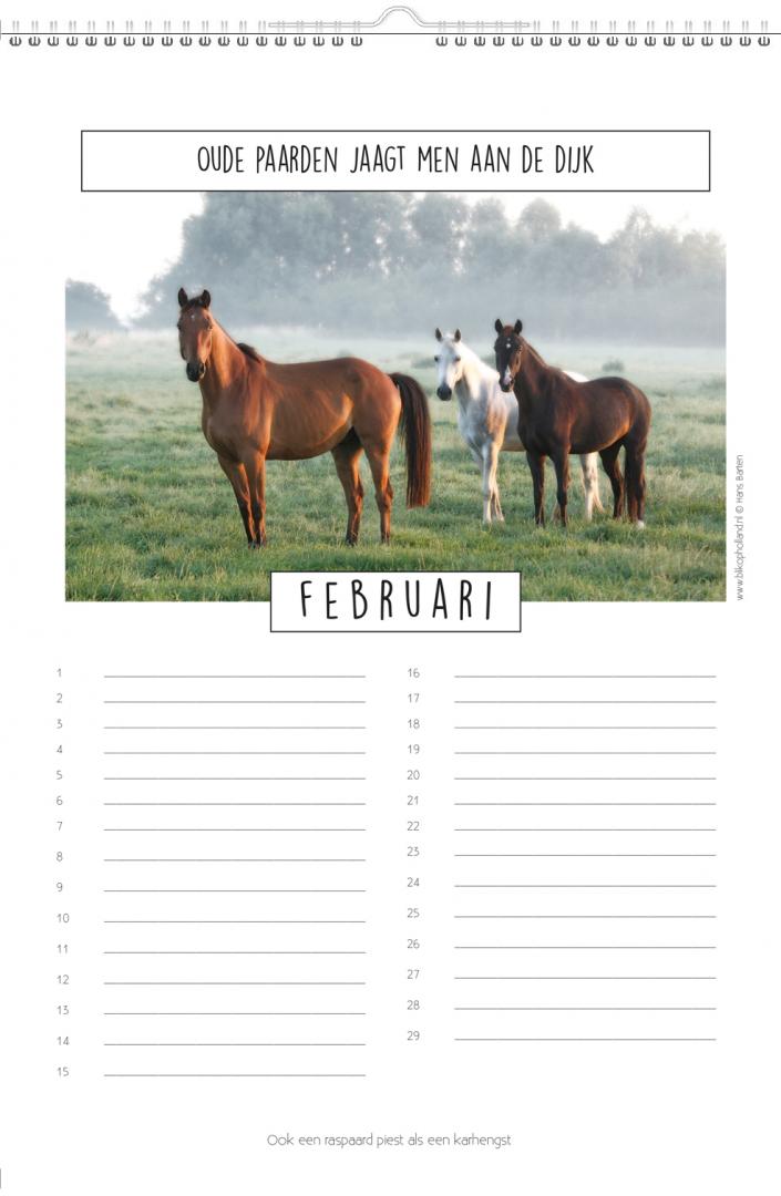 Paarden & Spreuken Verjaardagskalender