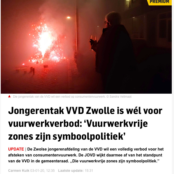 Gemeente Zwolle gaat de vuurwerkmist in