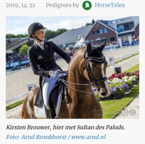 Kirsten Brouwer voor Portugal naar WK jonge dressuurpaarden